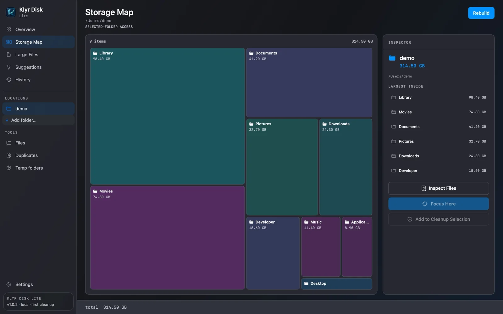 Klyr Disk turning storage into a visual map